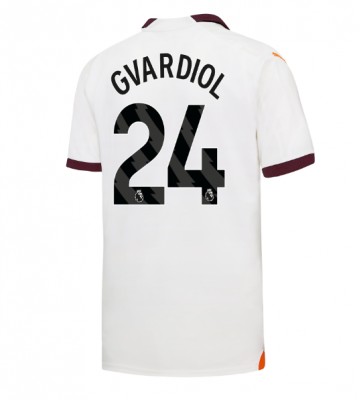 Lacne Muži Futbalové dres Manchester City Josko Gvardiol #24 2023-24 Krátky Rukáv - Preč